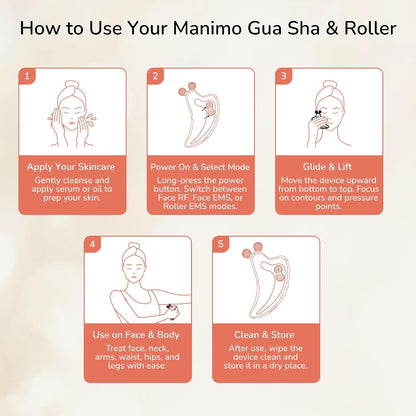 Manimo 2-in-1 Smart Electric Gua Sha & Roller