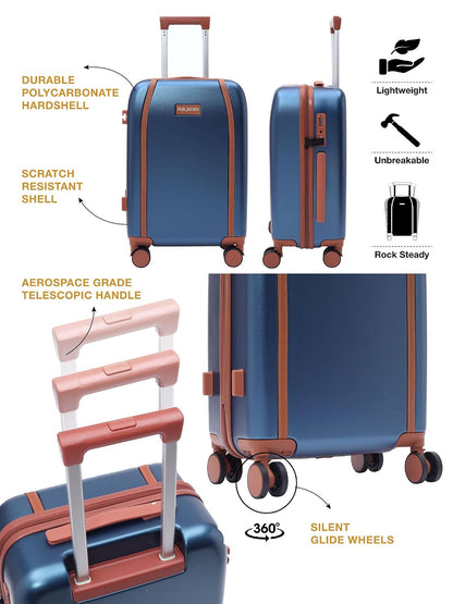 FUR JADEN  The Wayfarer Polycarbonate Travel Luggage Suitcase
