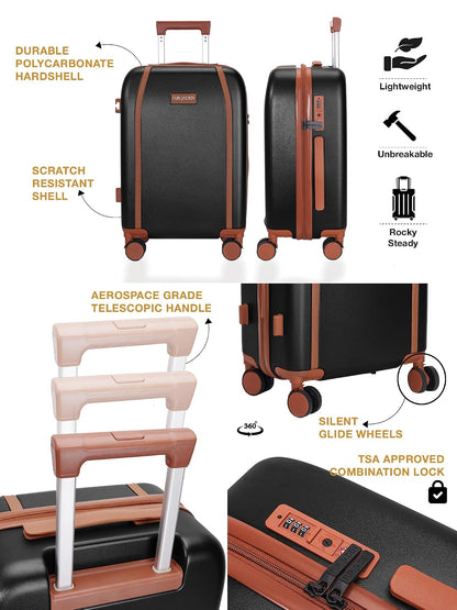 FUR JADEN  The Wayfarer Polycarbonate Travel Luggage Suitcase