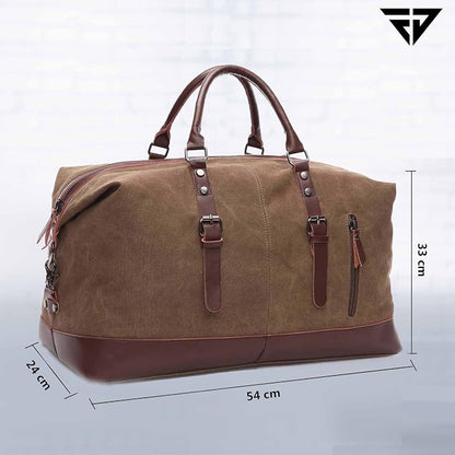 FUR JADEN  40L Canvas Weekender Travel Duffle Cabin Bag