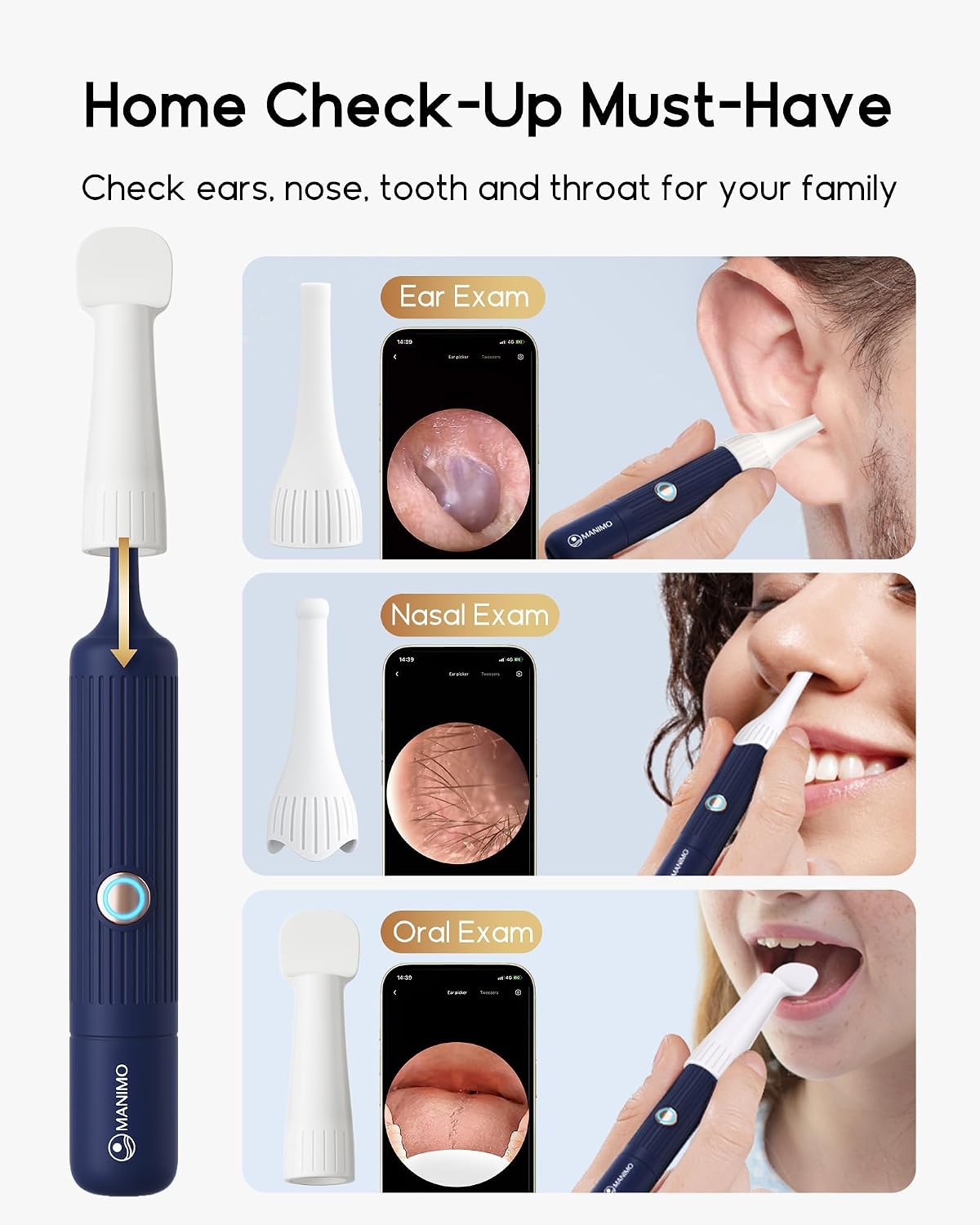Manimo Smart Visual Ear Cleaner with ENT Kit