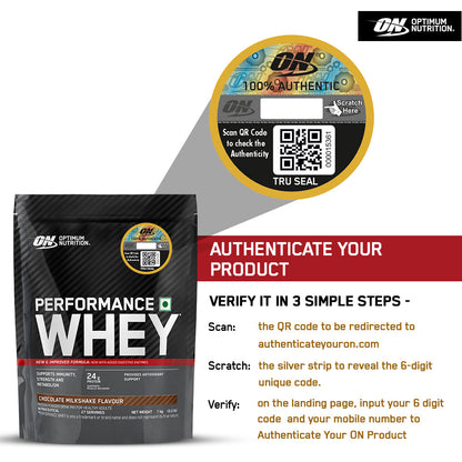 Performance Whey, Chocolate Milkshake-with Whey Protein Isolate, 1Kg