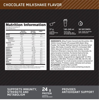 Performance Whey, Chocolate Milkshake-with Whey Protein Isolate, 1Kg