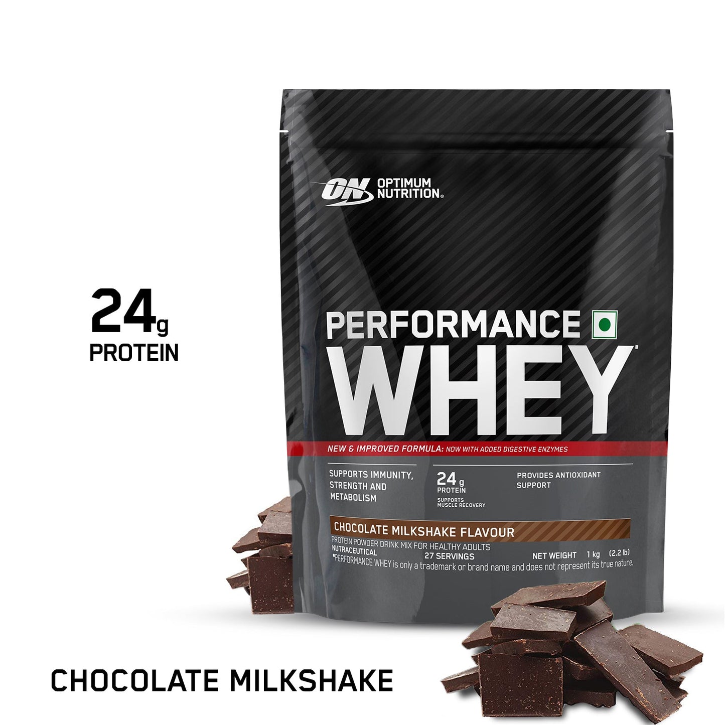 Performance Whey, Chocolate Milkshake-with Whey Protein Isolate, 1Kg