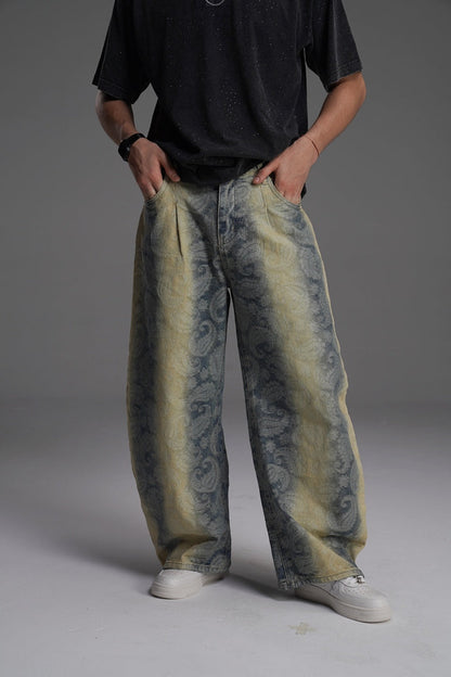 SHADOW PAISLEY UNISEX VALKYRE FABRIC JEANS