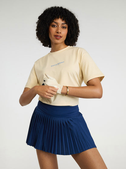 Cream Cava Sport Oversized Printed Tee - Women