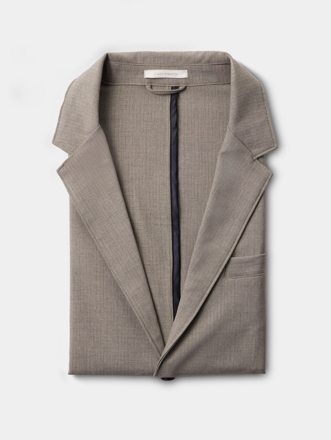 The Effortless 4 Way Stretch Blazer Striped Tan