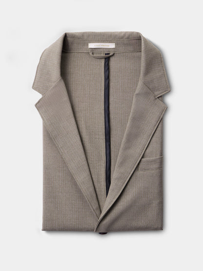 The Effortless 4 Way Stretch Blazer Striped Tan