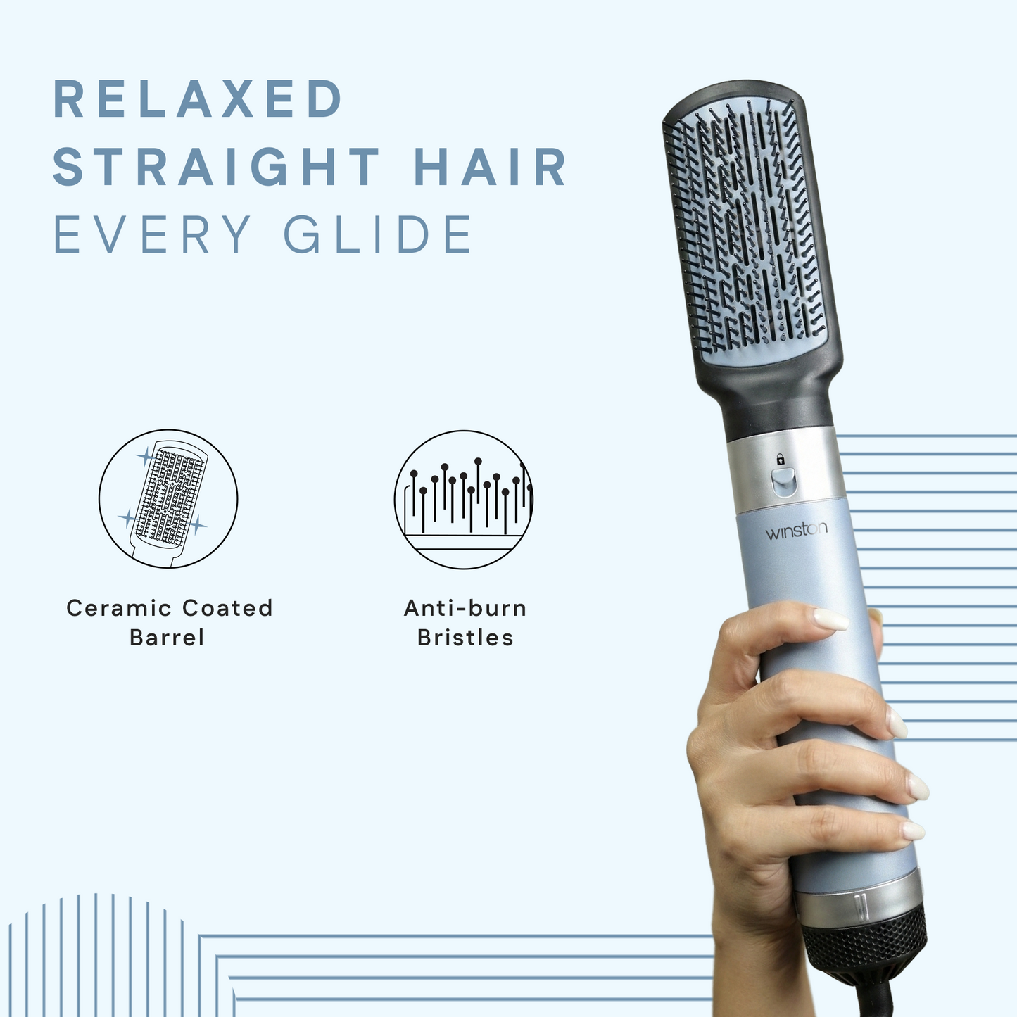 5 in 1 Hair Blow Brush | Auto Curler, Dryer, Straightener & Styler -1 | Winston at Broadway
