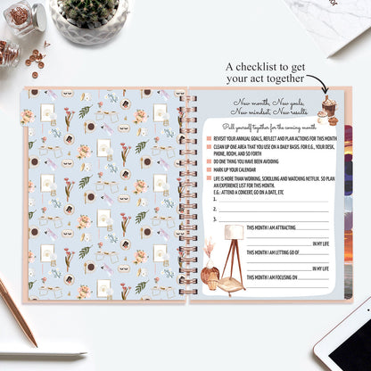 Undated Yearly Planner - Make It Happen Today