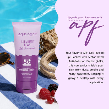 Illuminate+ Dewy Sunscreen In-Vivo Tested SPF 50+ PA++++ with Wild Berries & Alpha Arbutin - 80 g