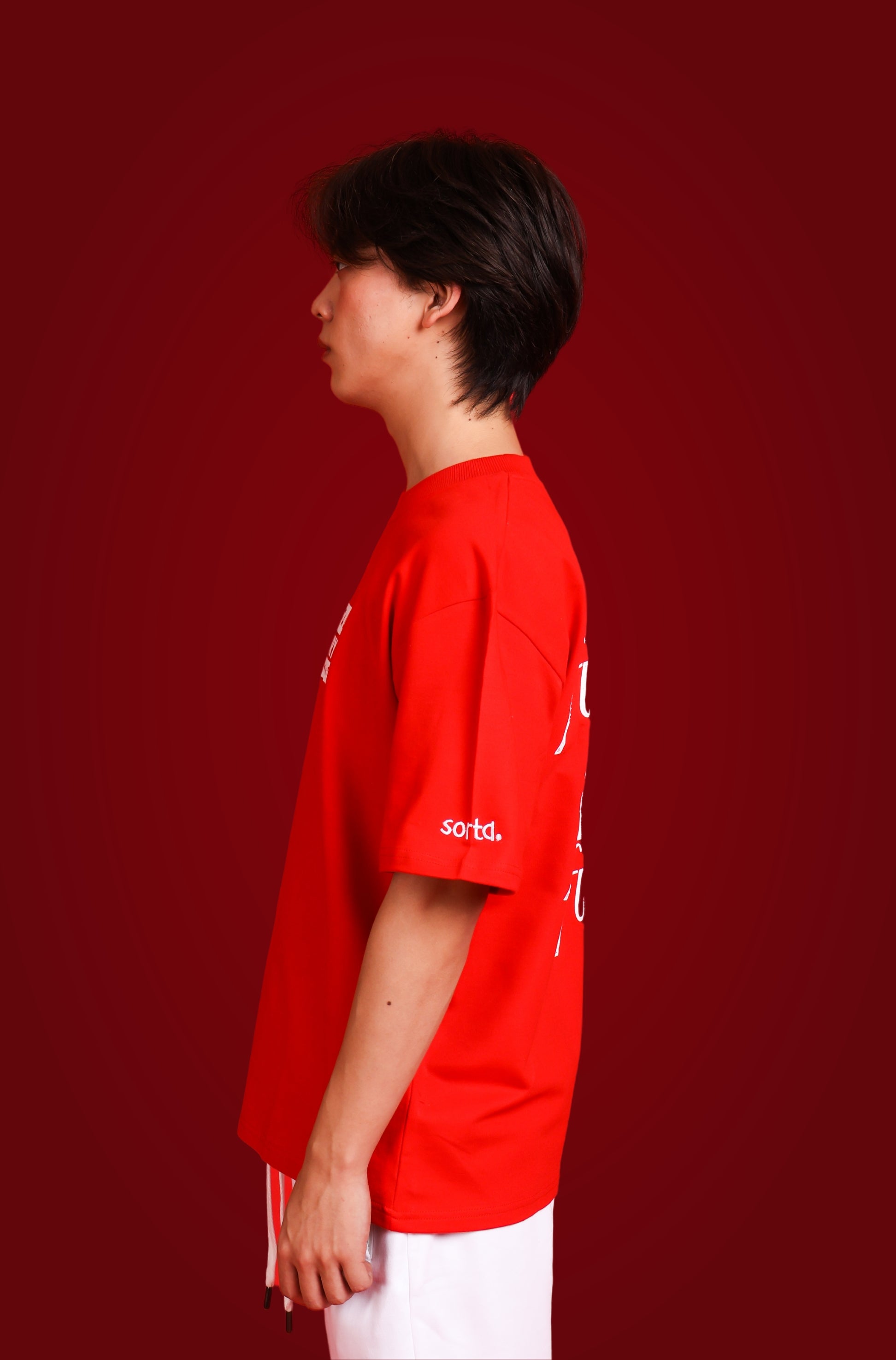 fuck. - korean oversized tshirt Red | sorta at Broadway