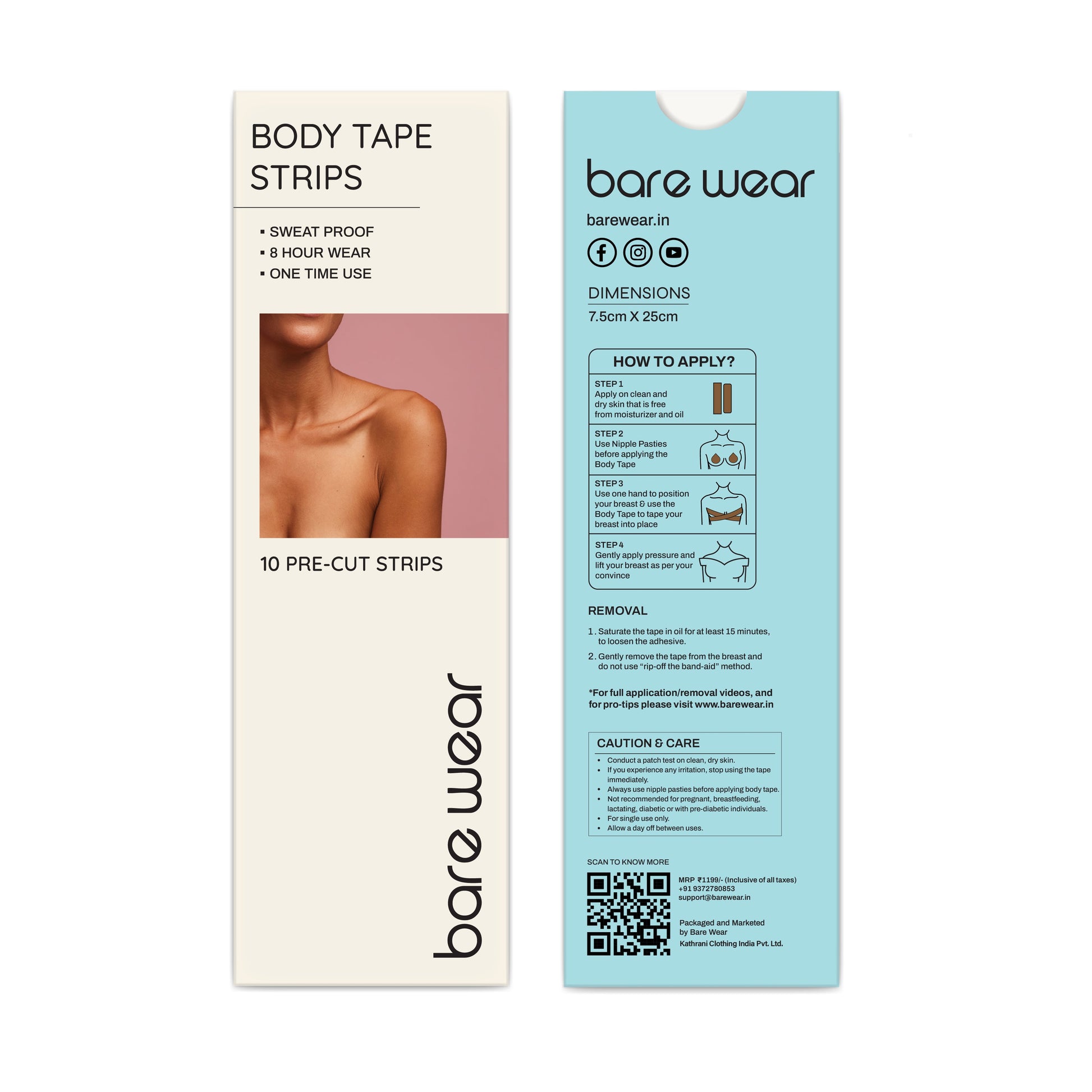 Body Tape Pre-Cut Strips | Bare Wear at Broadway