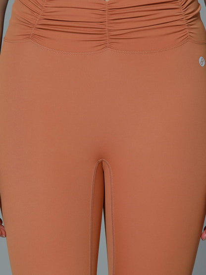 Pecan Ruched Waist Leggings
