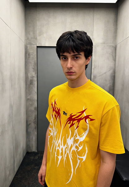 Arcane Yellow Heavyweight-Oversized T-Shirt
