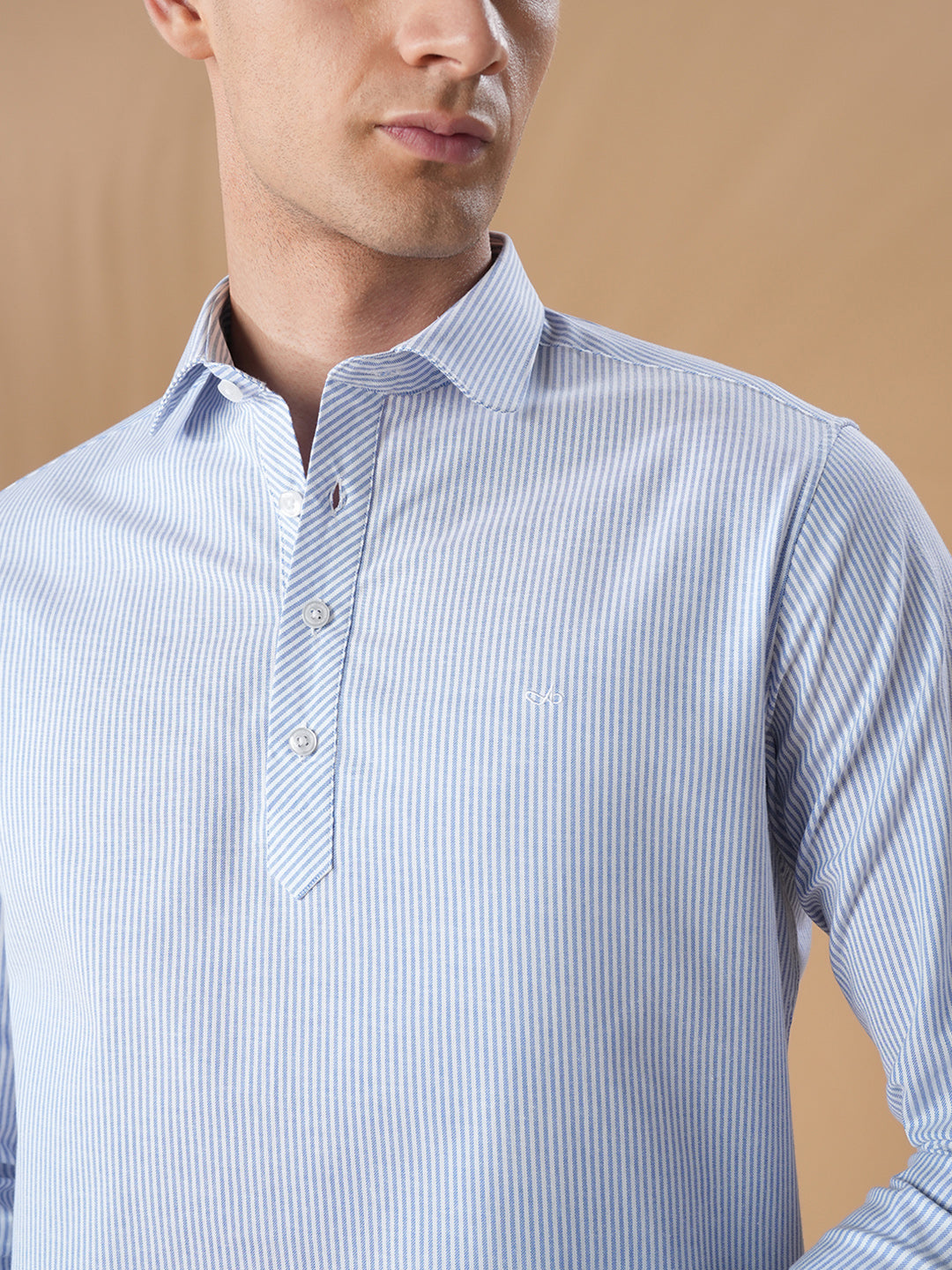 Blue Regular Fit Casual Cotton kurta for men (ANCEL)