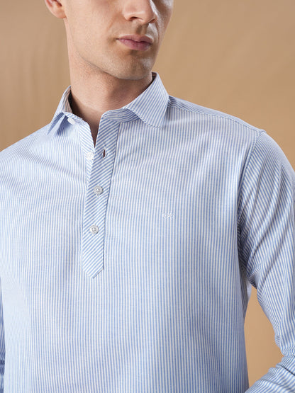 Blue Regular Fit Casual Cotton kurta for men (ANCEL)