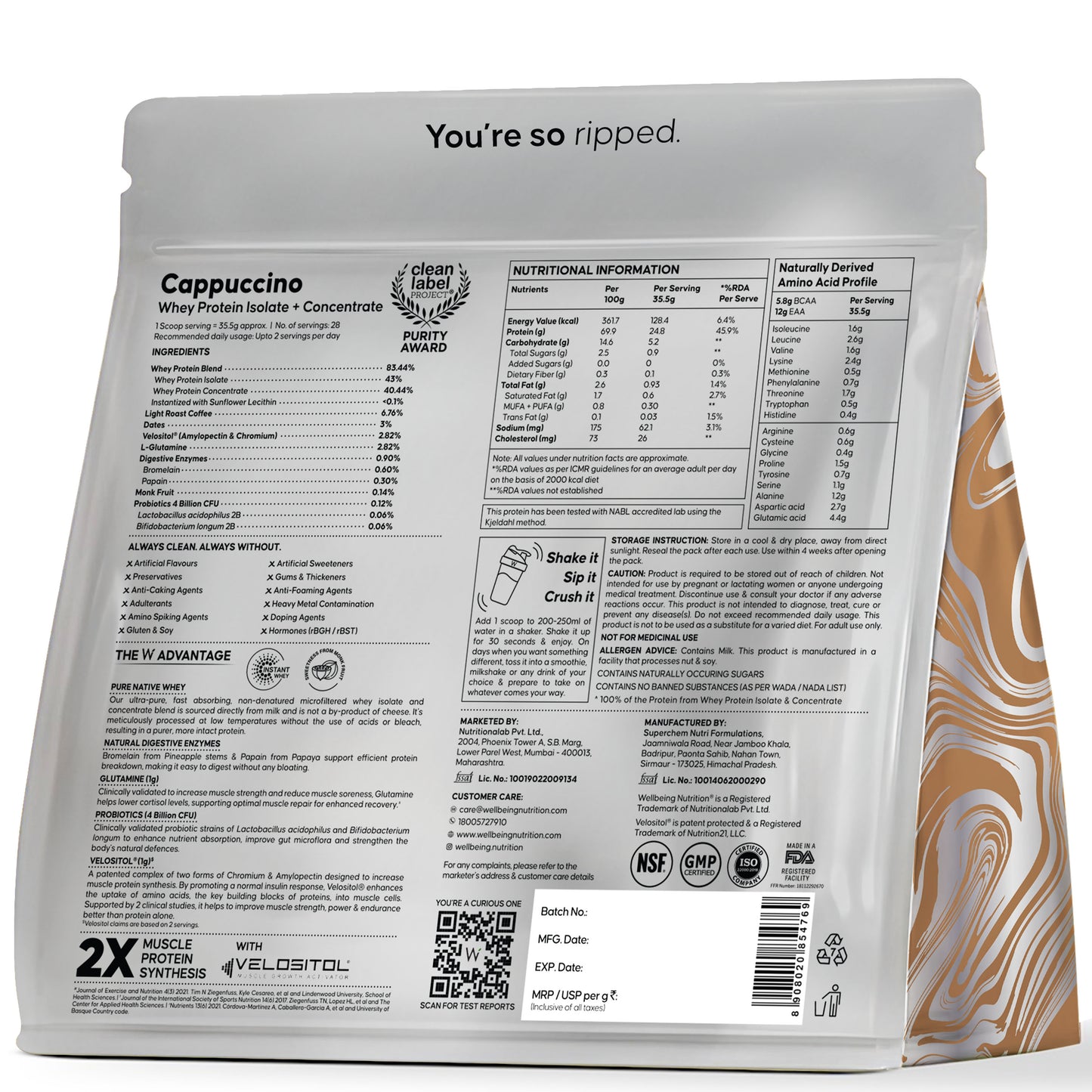 Whey Protein Blend Cappuccino