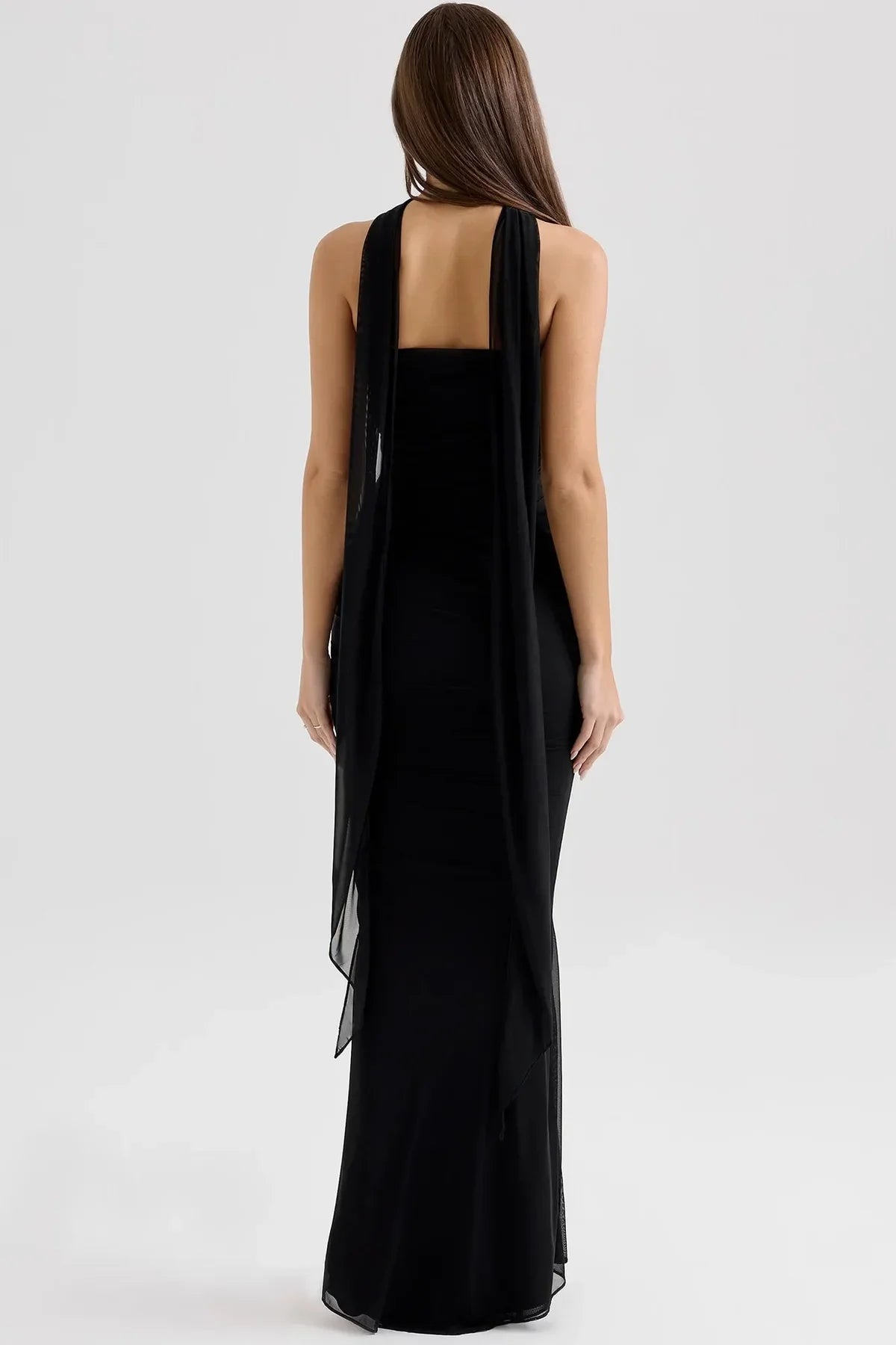 Draped Mesh Corset With Skirt Set | ANNY at Broadway