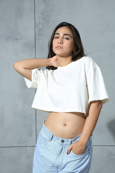 Cropped Tee Off-White