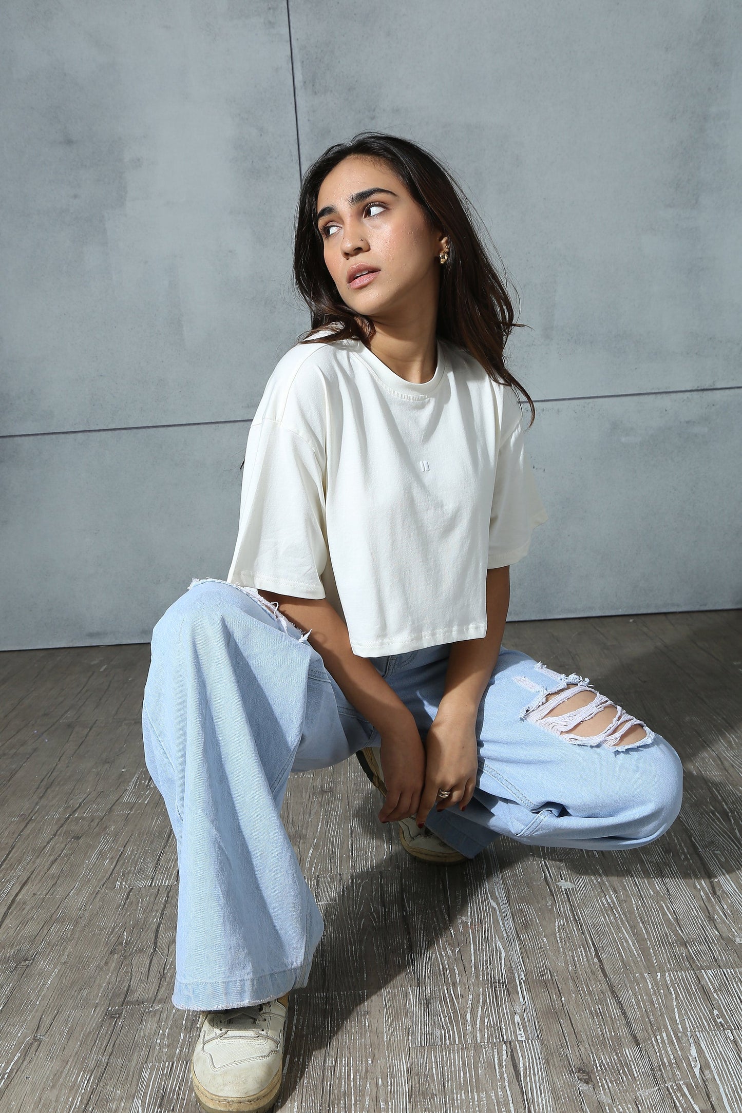 Cropped Tee Off-White