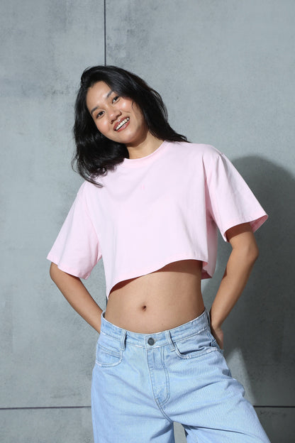 Cropped Tee Baby Pink