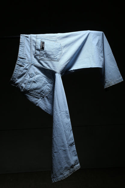 Distressed Blue Baggy Denim