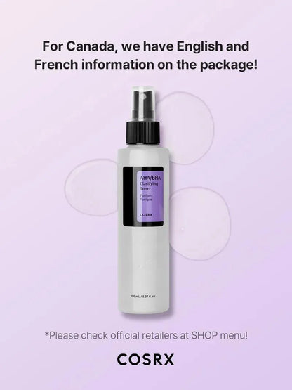 AHA/BHA Clarifying Treatment Toner - 5.07 fl.oz / 150ml | Cosrx at Broadway