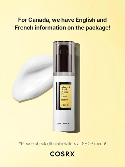 Advanced Snail Peptide Eye Cream - 0.85 fl.oz / 25ml | Cosrx at Broadway