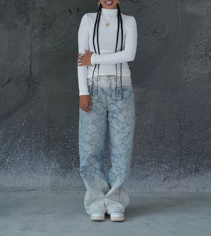 GRADIENT PAISLEY VALKYRE JEANS