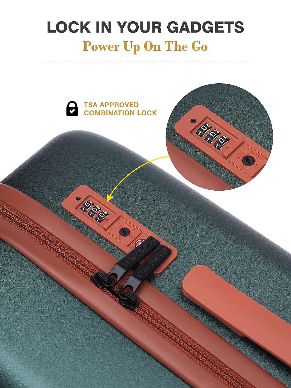 FUR JADEN  The Wayfarer Polycarbonate Travel Luggage Suitcase