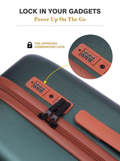 FUR JADEN  The Wayfarer Polycarbonate Travel Luggage Suitcase