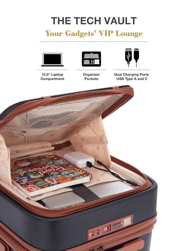 FUR JADEN  The Wayfarer Polycarbonate Travel Luggage Suitcase