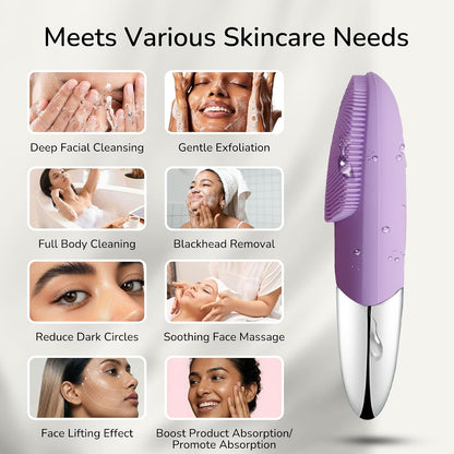 Manimo Smart Facial Cleansing Brush (Purple)