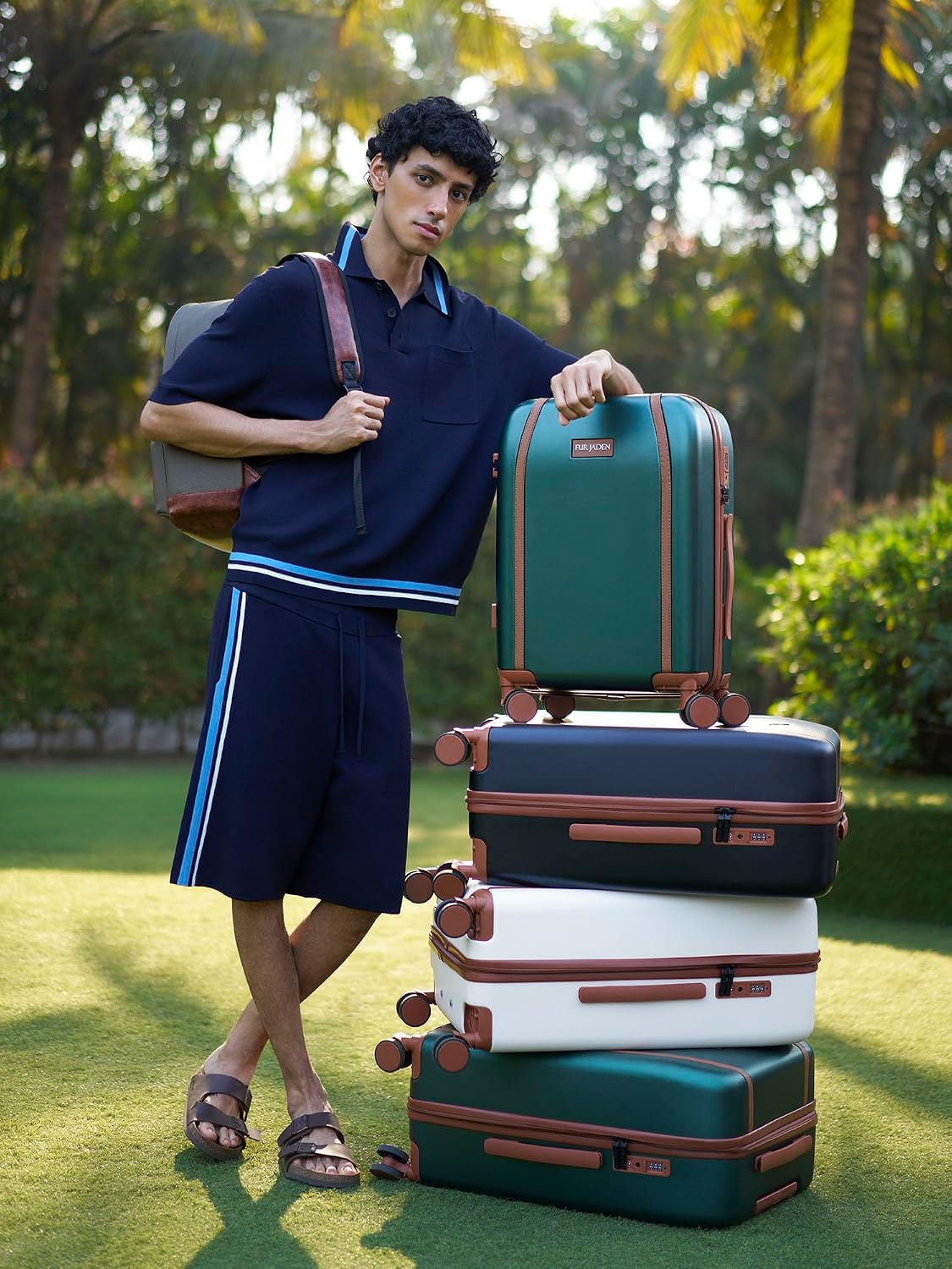 FUR JADEN  The Wayfarer Polycarbonate Travel Luggage Suitcase