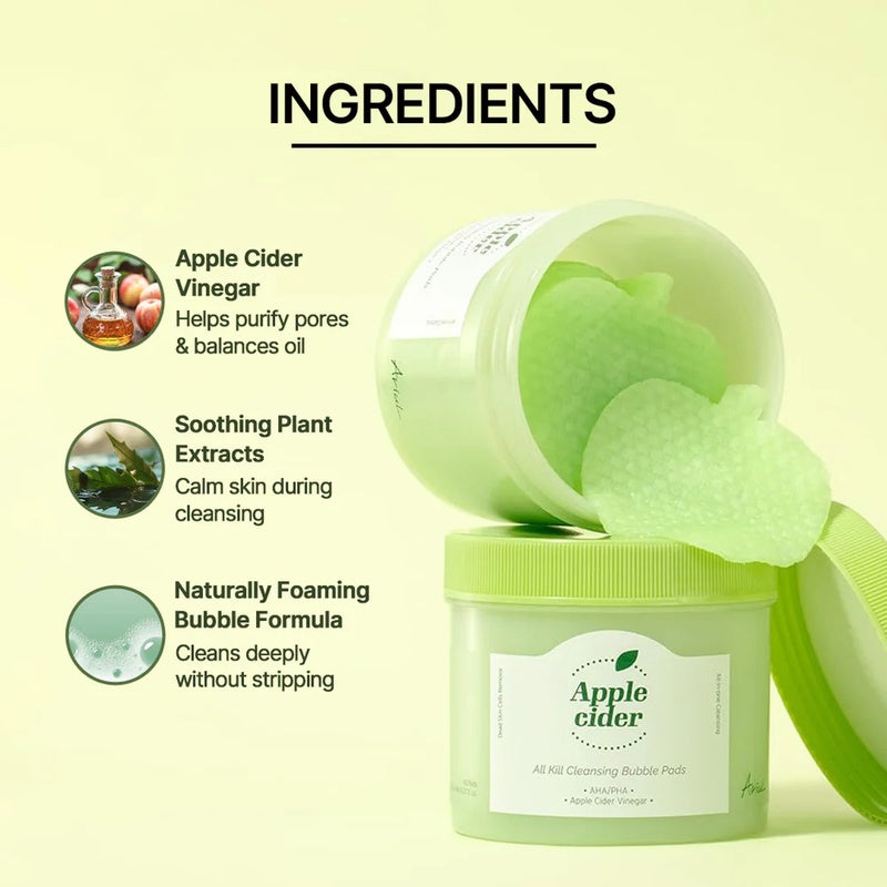 Ariul Apple Cider All Kill Cleansing Bubble Pads 60pads