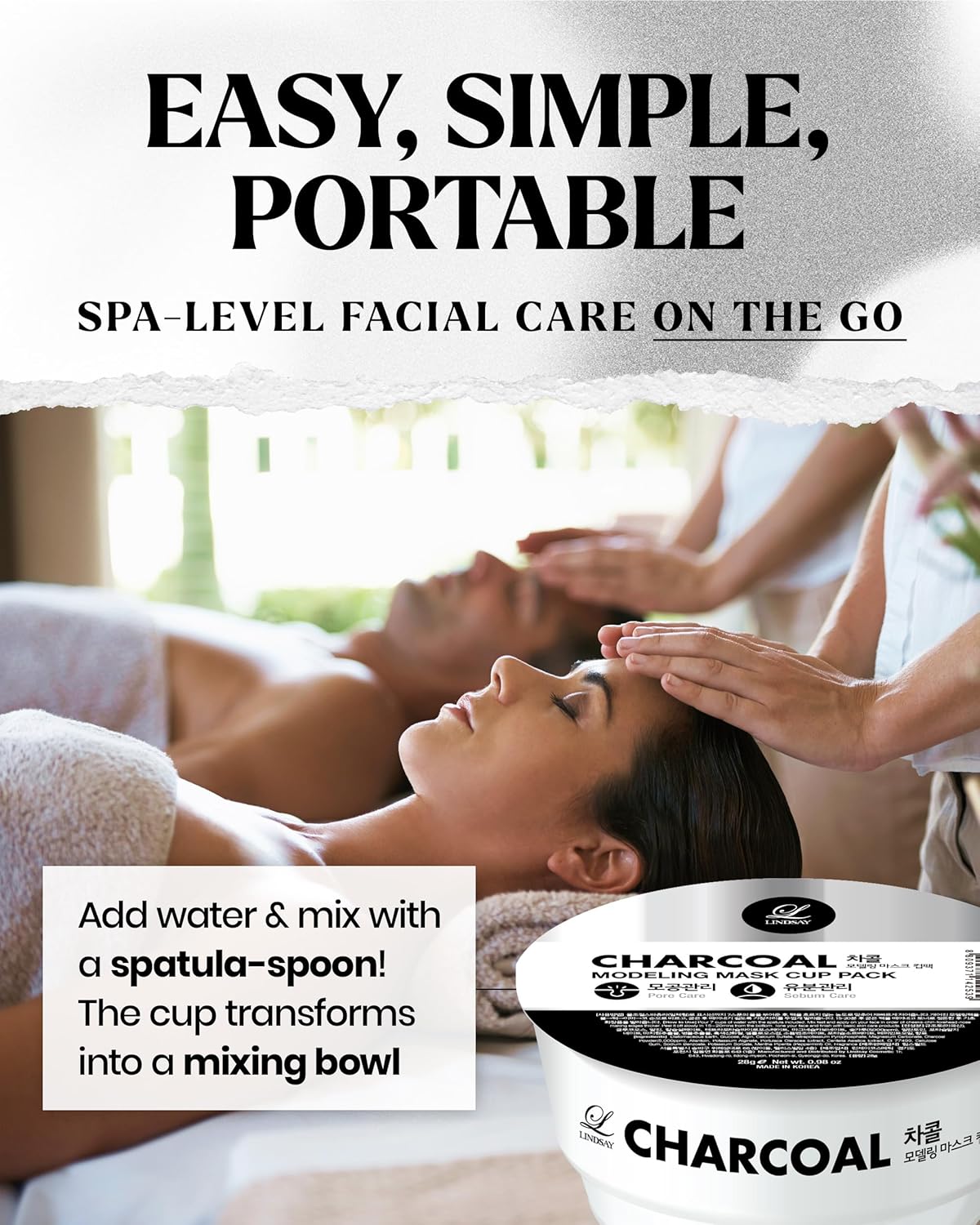 Lindsay Modeling Mask Cup Pack Charcoal