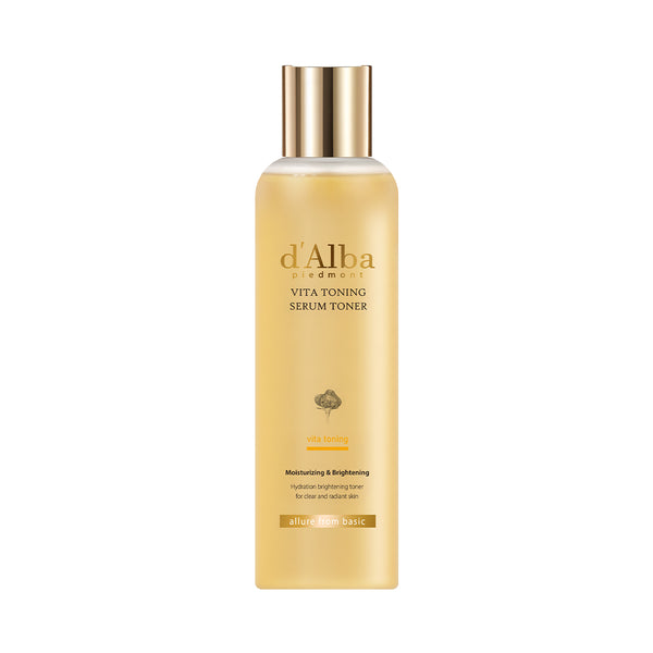 d'Alba Piedmont White Truffle Vita Toning Serum Toner, Glass Skin with Double Vitamin Skincare, Face Moisturizer, 180ml