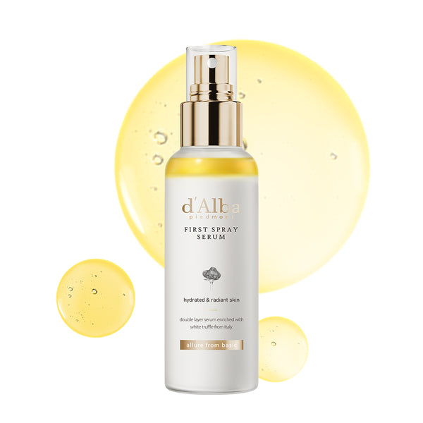 d'Alba Piedmont Italian White Truffle Spray Serum, Vegan Skin Care, Hydrating Face Moisturizer, Glow Serum for Radiant Skin, Non Comedogenic, All In One Mist, Korean Skin Care (3.38 fl oz/100ml)
