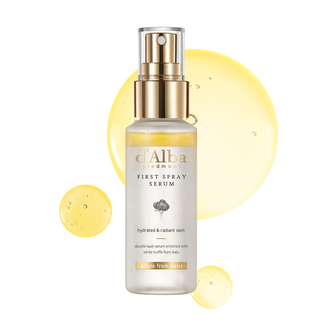 d'Alba Piedmont Italian White Truffle First Spray Serum, Vegan Skin Care, Hydrating Face Moisturizer, Glow Serum for Radiant Skin, Non Comedogenic, All In One Mist, Korean Skin Care (1.69 fl oz/50ml)