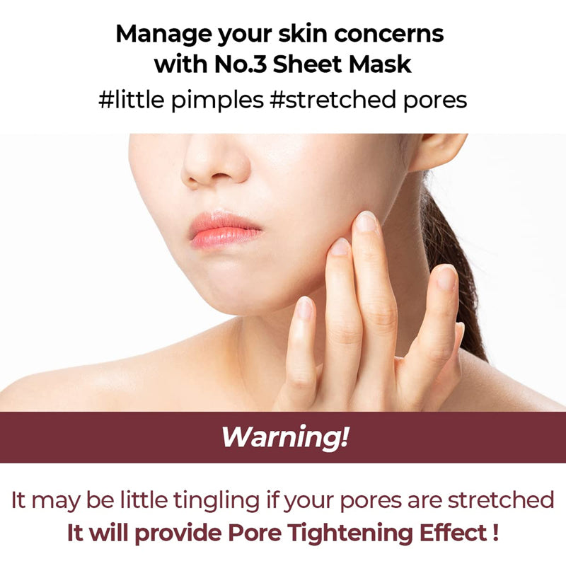 Numbuzin No.3 Tingle-Pore Softening Sheet Mask