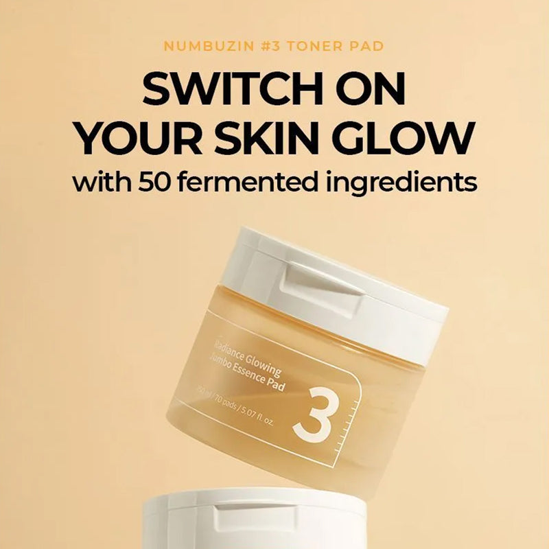 Numbuzin No.3 Radiance Glowing Jumbo Essence Pad | Numbuzin at Broadway