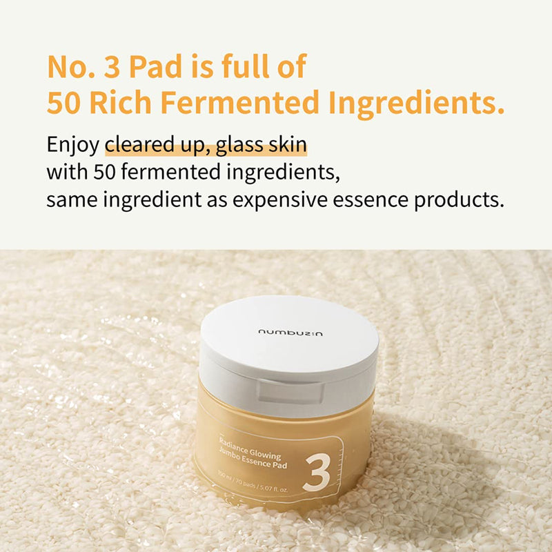 Numbuzin No.3 Radiance Glowing Jumbo Essence Pad | Numbuzin at Broadway