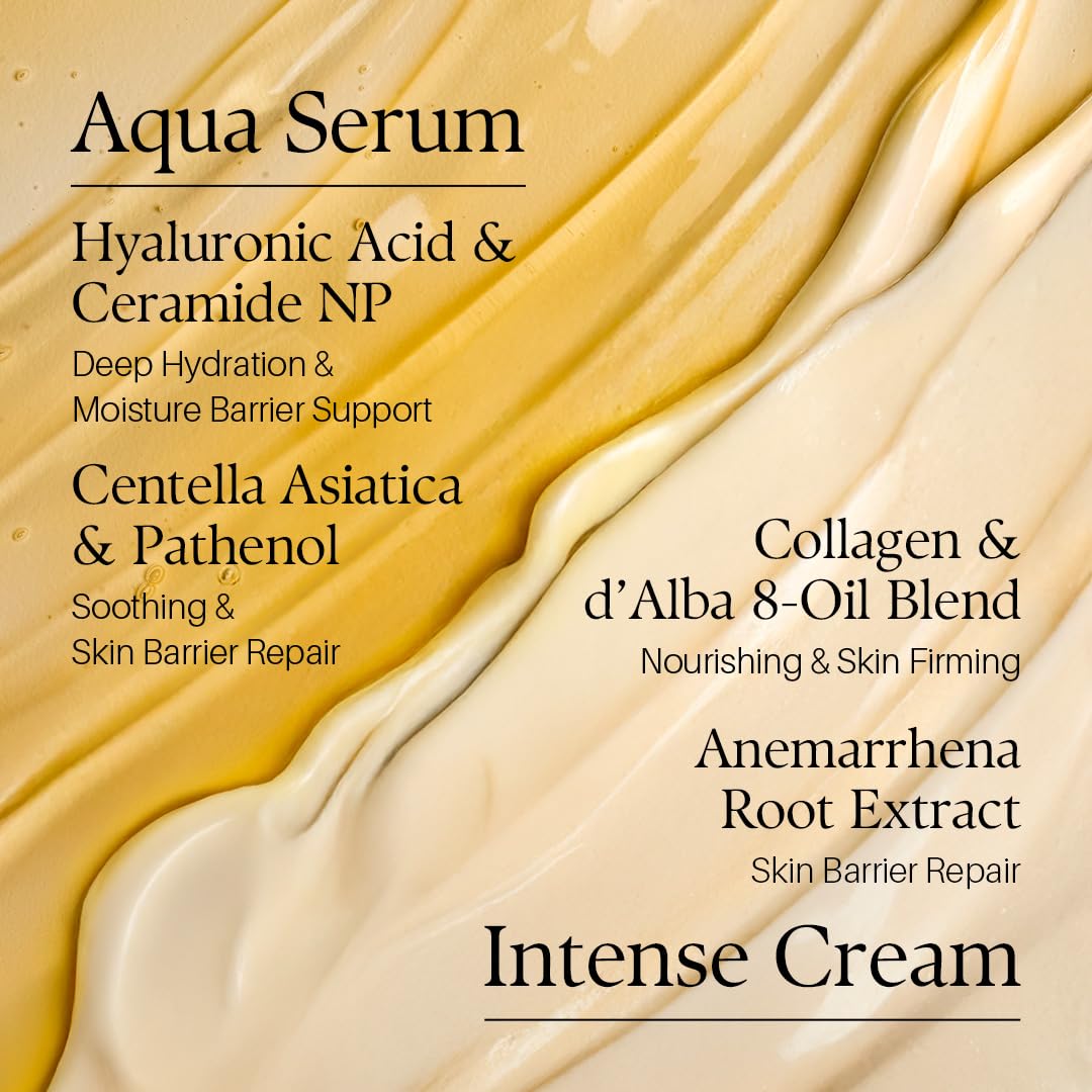 d'Alba Piedmont Italian White Truffle Double Serum & Cream, Customizable 2-In-1 Intensive Skin Care, For Elasticity And Brightness, Mild And Vegan, 70ml