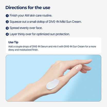 Torriden Dive In Mild Sun Cream Spf+ Pa++++