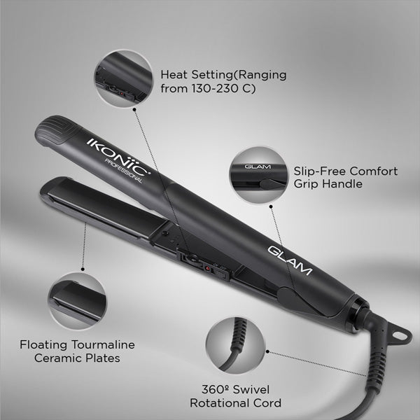 IKONIC PROFESSIONAL GLAM STRAIGHTNER (BLACK)