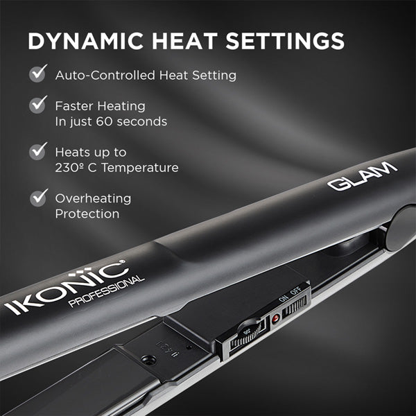 IKONIC PROFESSIONAL GLAM STRAIGHTNER (BLACK)