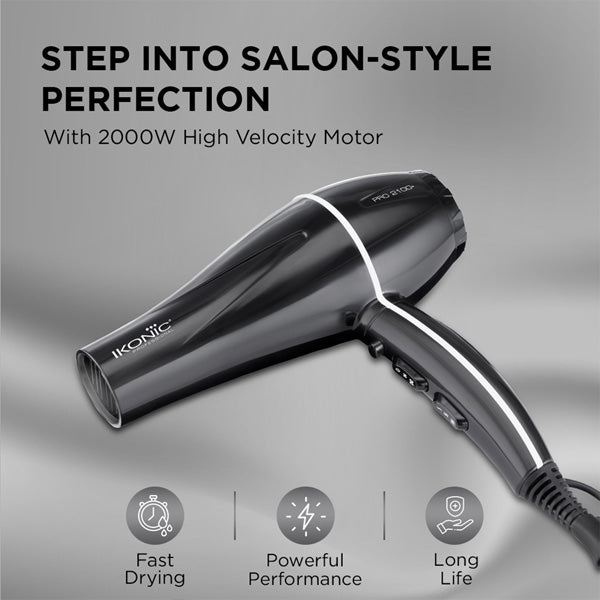IKONIC PROFESSIONAL HAIR DRYER PRO 2100+ - BLACK