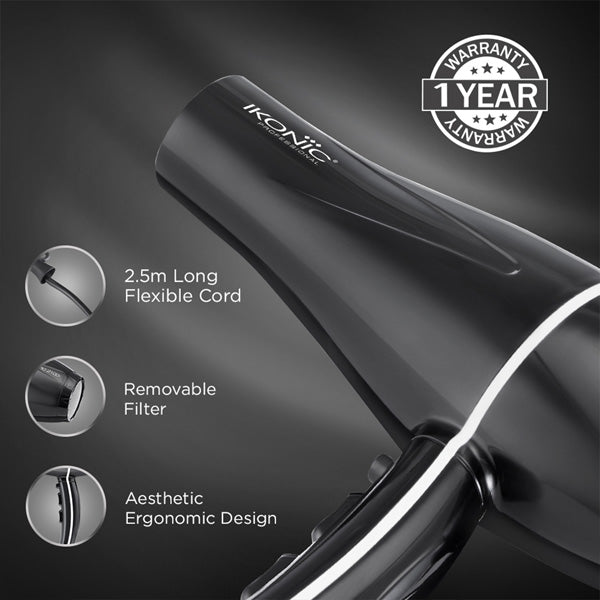 IKONIC PROFESSIONAL HAIR DRYER PRO 2100+ - BLACK