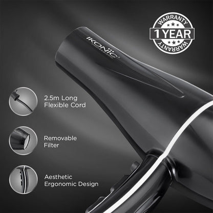 IKONIC PROFESSIONAL HAIR DRYER PRO 2100+ - BLACK
